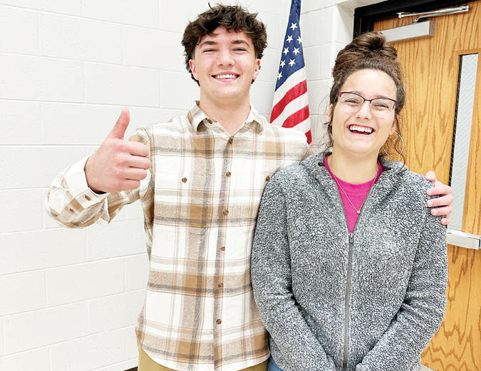 L-R: Max Simmons and Joy McGill have been chosen as the first student board members of White County School Board.